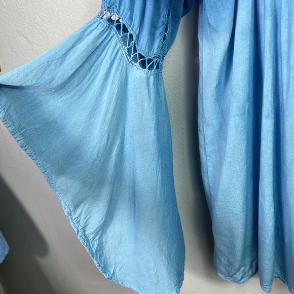 Swimsuits for All Blue Ombre Trumpet Sleeve Coverup 6/8 - Picture 12 of 13